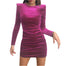 Women Small Crowd Style Plush Mid Waist O-neck Dress - Find Epic Store