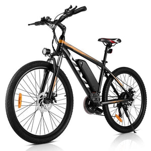 Electric 350W 36V Mountain Bike 21 Speed Shifter 26inch E-Bike Disc Brake 10.4Ah Lithium Ion Battery - orange yellow us / United States Find Epic Store