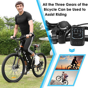 Electric 350W 36V Mountain Bike 21 Speed Shifter 26inch E-Bike Disc Brake 10.4Ah Lithium Ion Battery - Find Epic Store