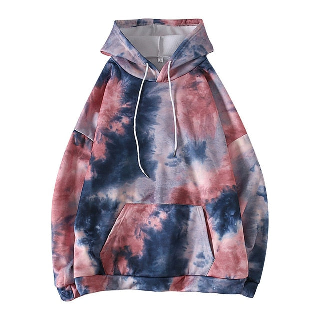 Long Sleeve Tie-dye Print Ladies Sweatshirts - Red / S / United States Find Epic Store