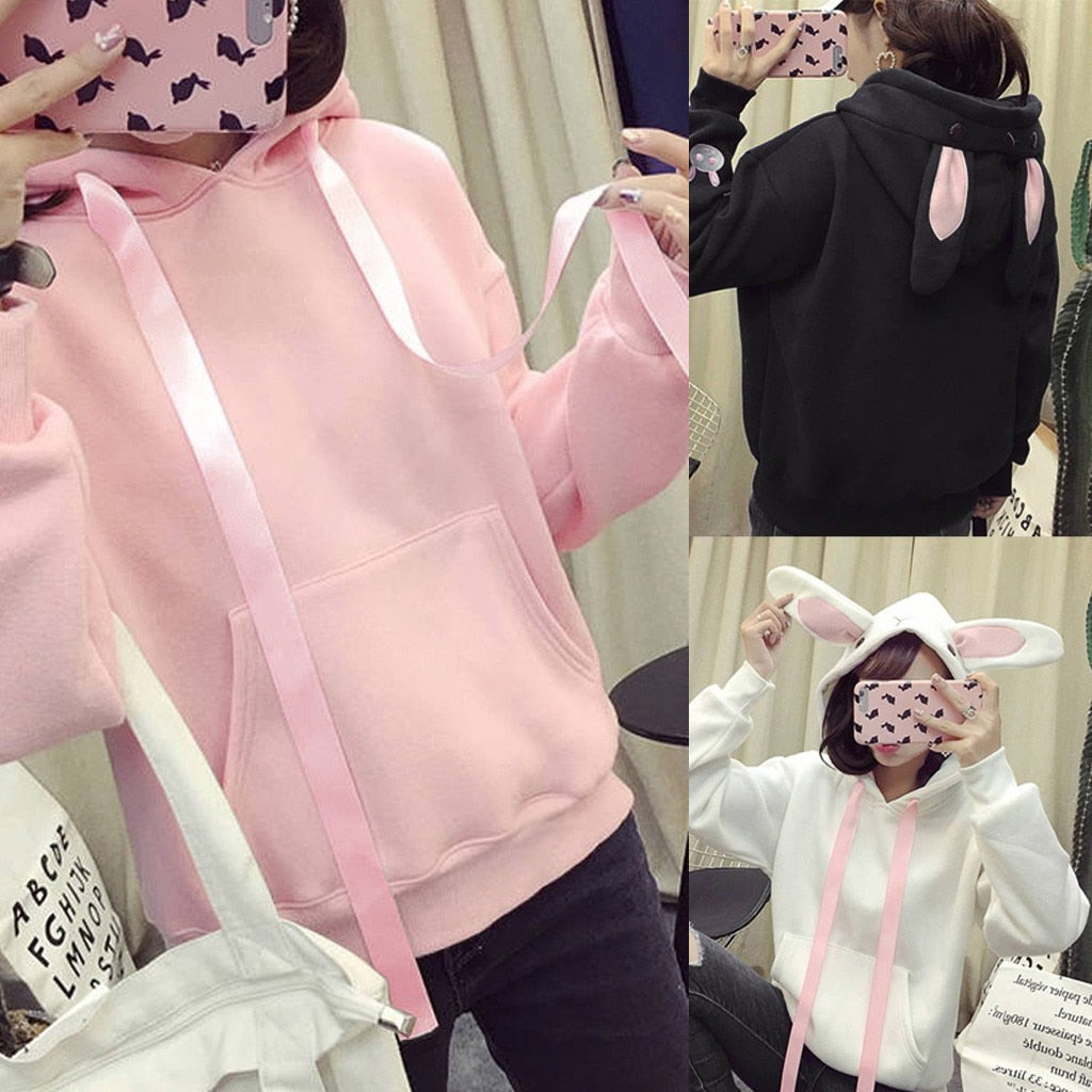 Women Rabbit Ears Hoodie - Find Epic Store