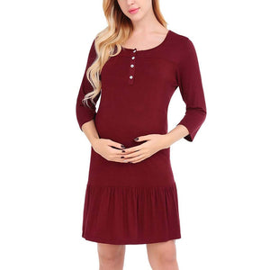 3/4 Sleeve Pregnancy Breastfeeding Dress - Find Epic Store