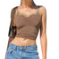 Cute Kawaii V Neck Sexy Crop Top Summer - Brown / L / United States Find Epic Store