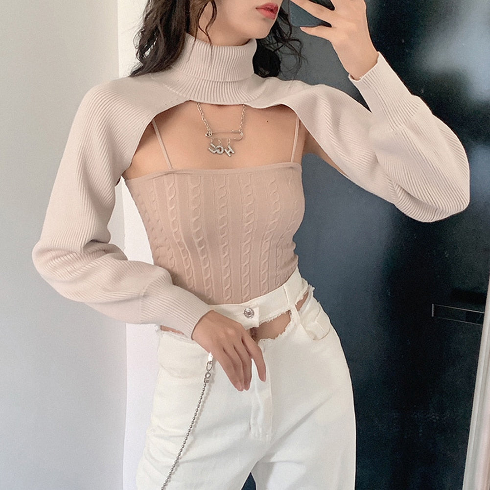 Tops Long Sleeves Hollow Tube Tops - Find Epic Store