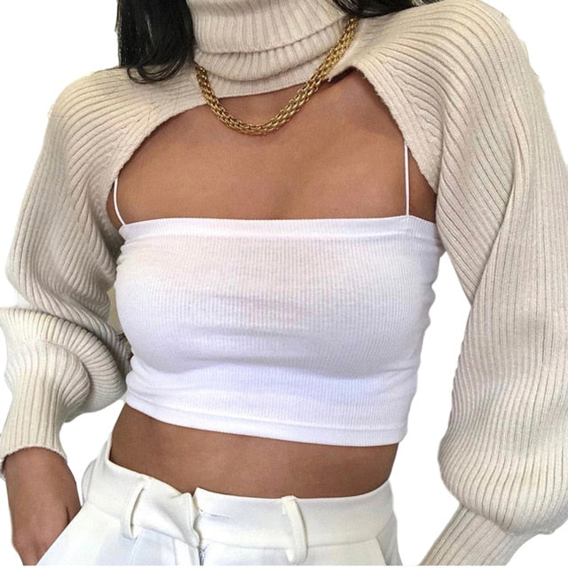 Tops Long Sleeves Hollow Tube Tops - One Size / United States / White and Tops Find Epic Store