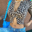 Y2K Style Leopard Printing Button Front Crop Tops - Find Epic Store