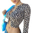 Y2K Style Leopard Printing Button Front Crop Tops - Khaki / S / United States Find Epic Store