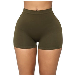 Women's Casual Fitness Elastic High Waist Shorts - Army Green / XL / United States Find Epic Store