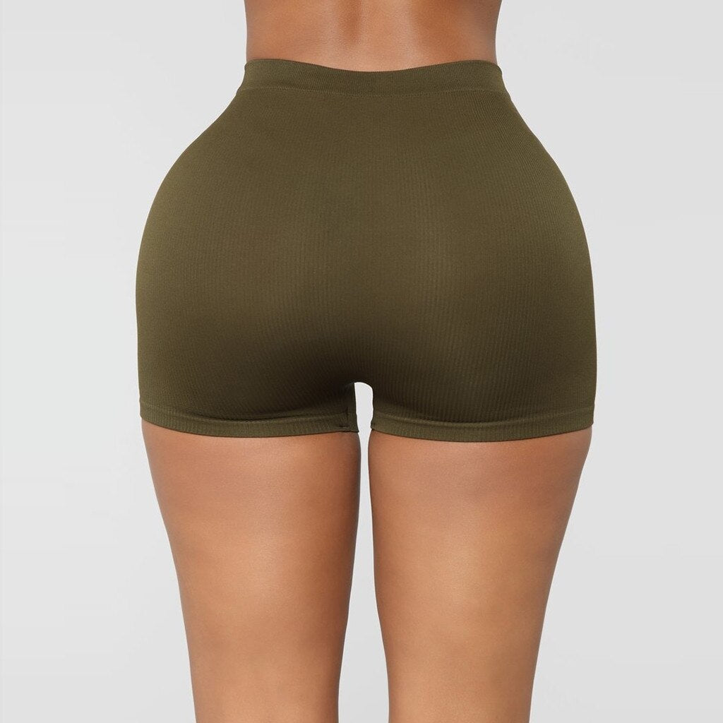 Women's Casual Fitness Elastic High Waist Shorts - Find Epic Store