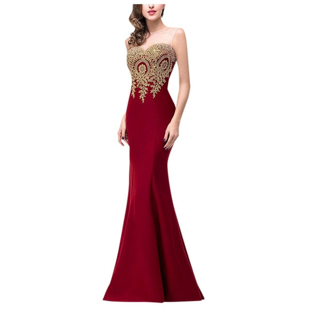 Long Evening Dress - Wine / S / United States Find Epic Store