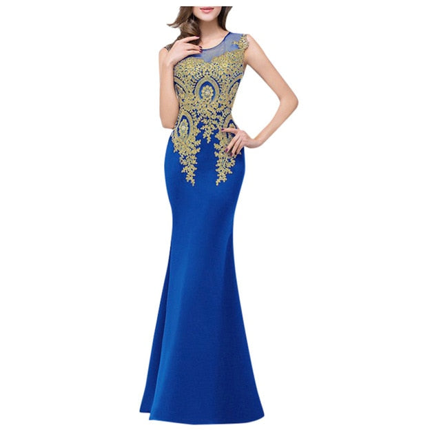 Long Evening Dress - Blue 2 / S / United States Find Epic Store