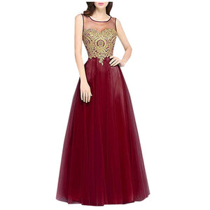 Long Evening Dress - Wine 3 / S / United States Find Epic Store