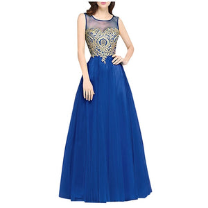 Long Evening Dress - Blue 3 / S / United States Find Epic Store