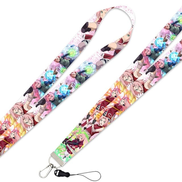 Naruto Haruno Sakura Lanyard Keychain Badge ID - United States / Silver Neck lanyard Find Epic Store