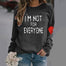 Fashion O-Neck Love Letter Print Sweatshirt - BK / XL / United States Find Epic Store