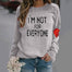 Fashion O-Neck Love Letter Print Sweatshirt - GY / XL / United States Find Epic Store
