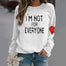 Fashion O-Neck Love Letter Print Sweatshirt - WH / XL / United States Find Epic Store