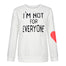 Fashion O-Neck Love Letter Print Sweatshirt - Find Epic Store