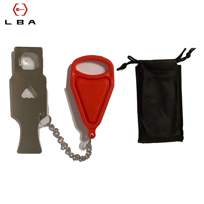 Portable Self-Defense Door Stop Travel Travel Accommodation - Black Package Find Epic Store