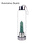 Natural Quartz Gemstone Glass Water Bottle - aventurine Find Epic Store