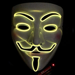 Vendetta Led Luminous Mask - Yellow / Battery Style Find Epic Store